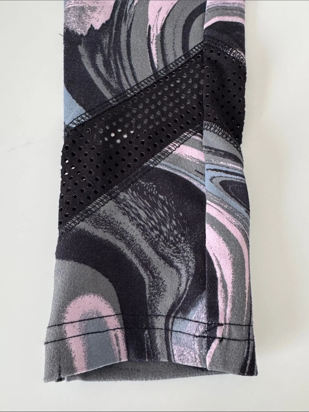 Justice Active Kids Marble Print Leggings Mesh cutouts. Size 10yr